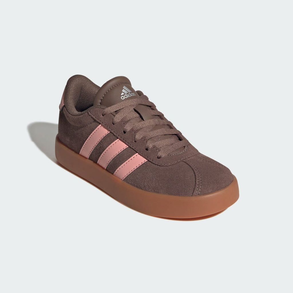 Adidas Kids' VL Court 3.0 Shoes Kids - Earth Strata / Semi Frozen Turbo / Amber Gum - Image 4