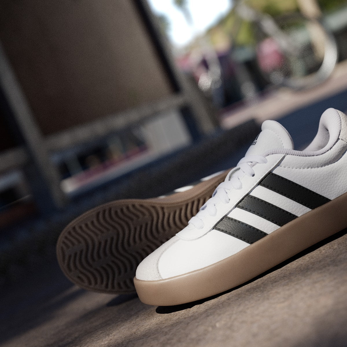 Adidas Kids' VL Court 3.0 Shoes Kids - Cloud White / Core Black / Grey One - Image 10