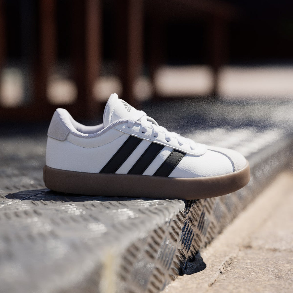Adidas Kids' VL Court 3.0 Shoes Kids - Cloud White / Core Black / Grey One - Image 3