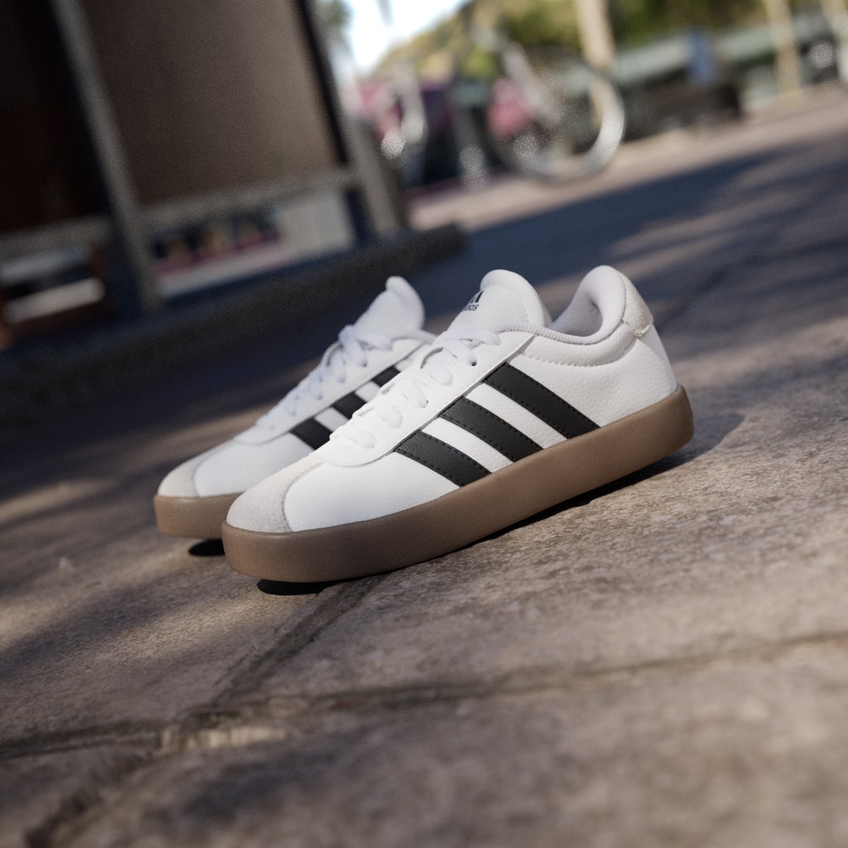 Adidas Kids' VL Court 3.0 Shoes Kids - Cloud White / Core Black / Grey One - Image 8