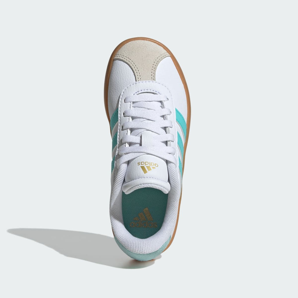 Adidas Kids' VL Court 3.0 Shoes Kids - Cloud White / Flash Aqua / Alumina - Image 2