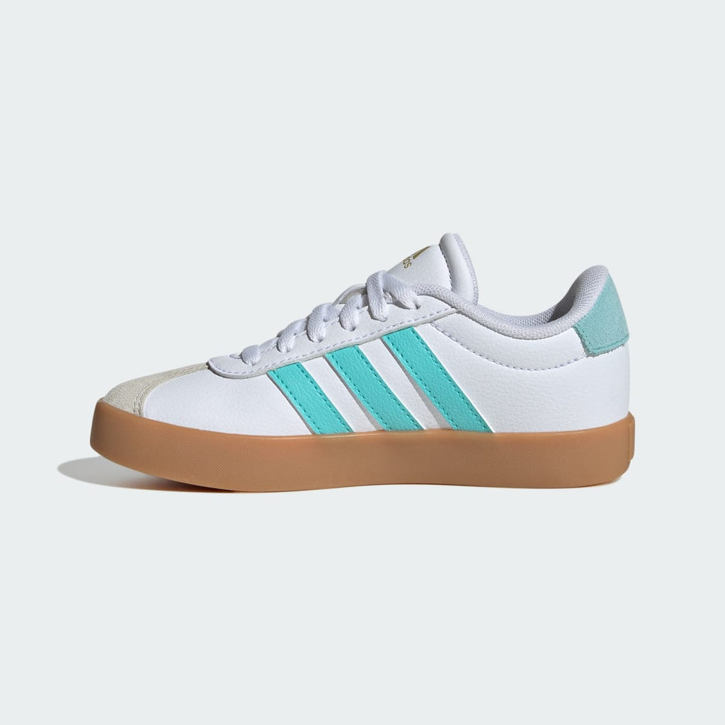 Adidas Kids' VL Court 3.0 Shoes Kids - Cloud White / Flash Aqua / Alumina - Image 6