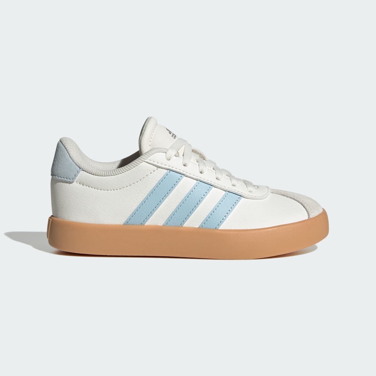 Adidas Kids' VL Court 3.0 Shoes Kids - Core White / Ice Blue / Gum - Image 1