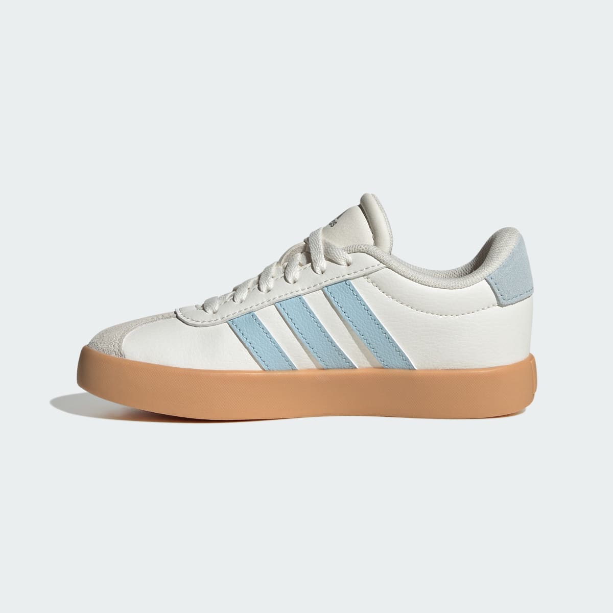 Adidas Kids' VL Court 3.0 Shoes Kids - Core White / Ice Blue / Gum - Image 6