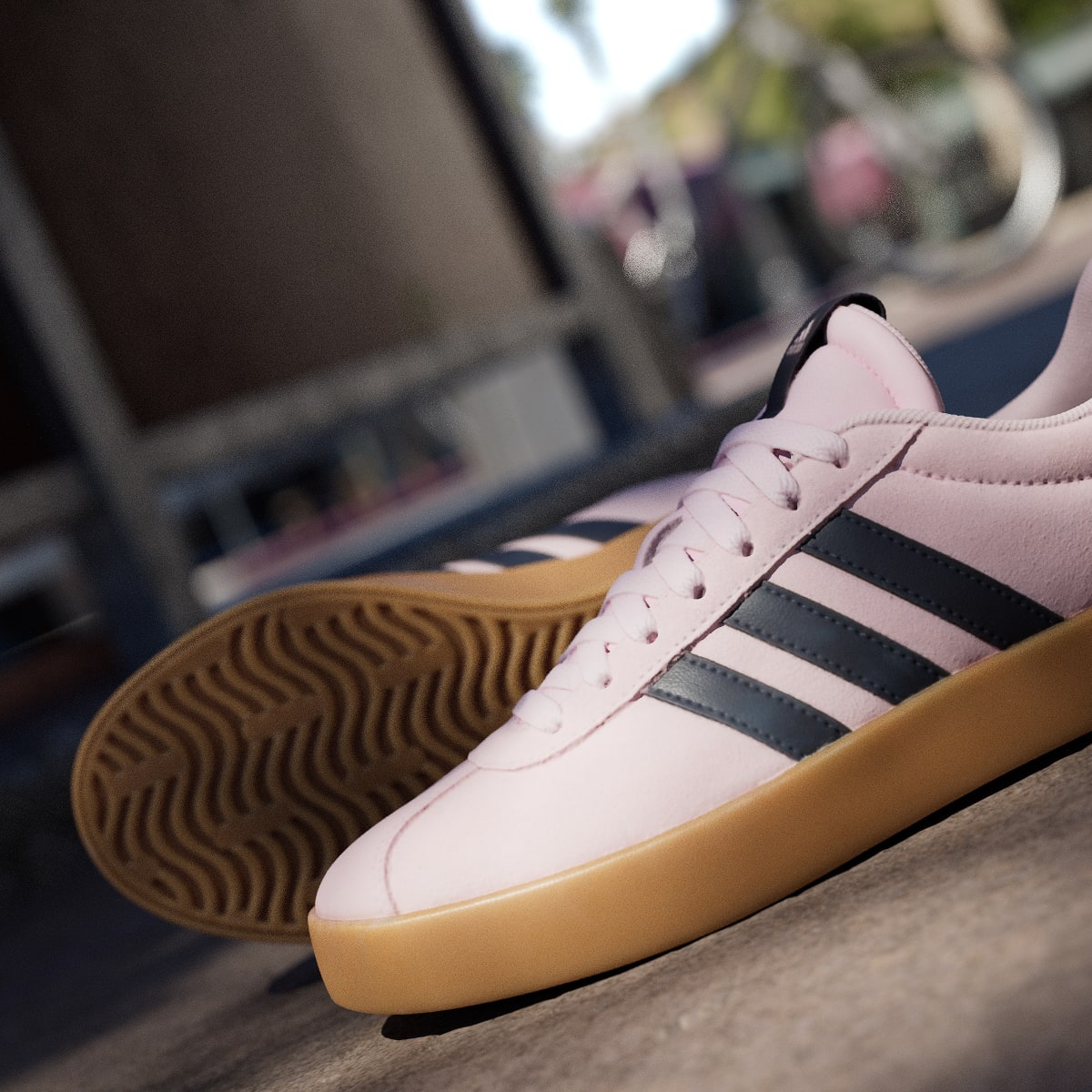 Adidas Women's VL Court 3.0 Shoes - Clear Pink / Legend Ink / Gum - Image 10