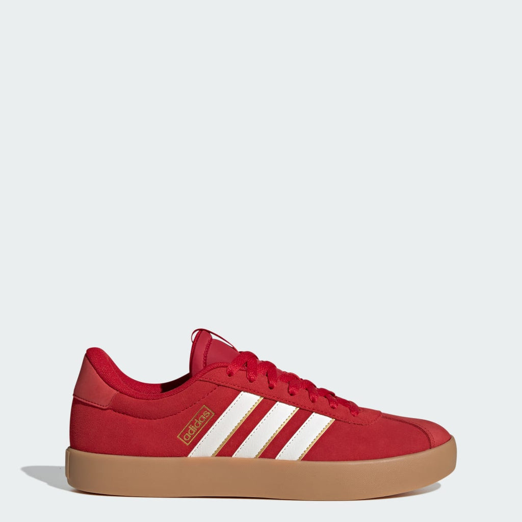 Adidas Men's VL Court 3.0 Shoes - Better Scarlet / Core White / Gold Metallic - Image 1