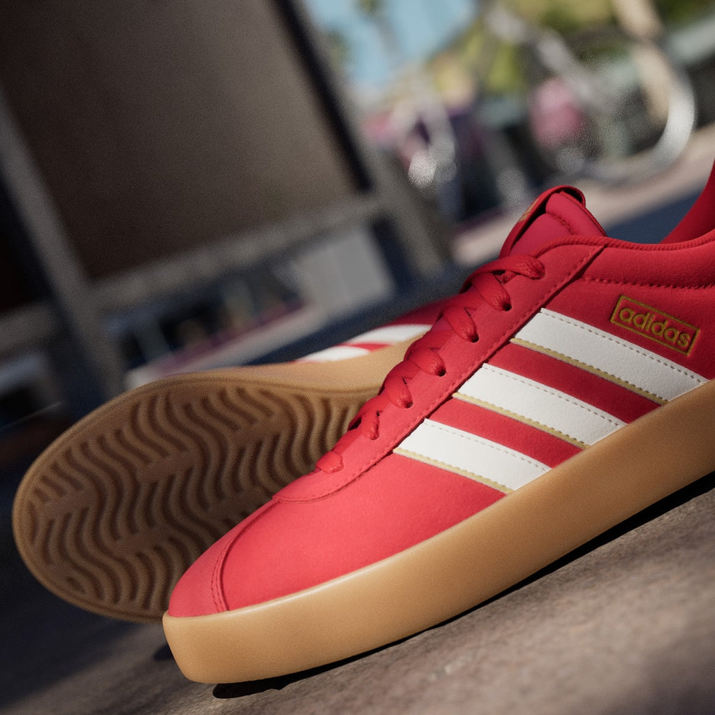 Adidas Men's VL Court 3.0 Shoes - Better Scarlet / Core White / Gold Metallic - Image 10