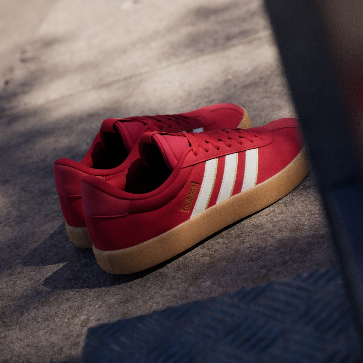 Adidas Men's VL Court 3.0 Shoes - Better Scarlet / Core White / Gold Metallic - Image 6