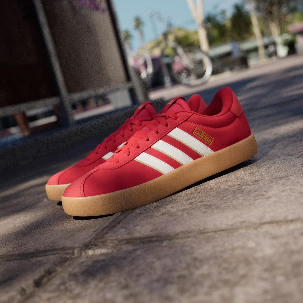 Adidas Women's VL Court 3.0 Shoes - Better Scarlet / Core White / Gold Metallic - Image 8