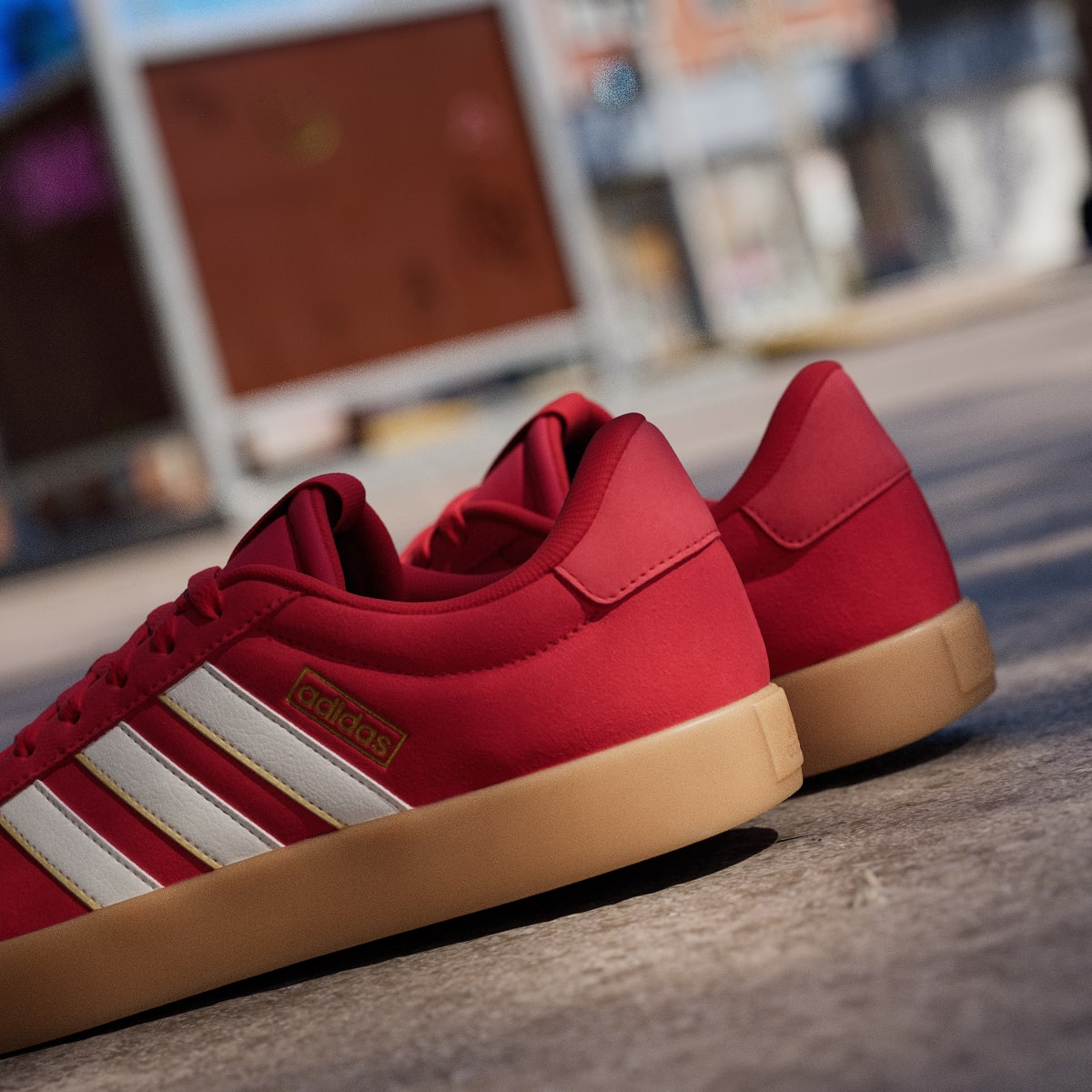 Adidas Men's VL Court 3.0 Shoes - Better Scarlet / Core White / Gold Metallic - Image 9