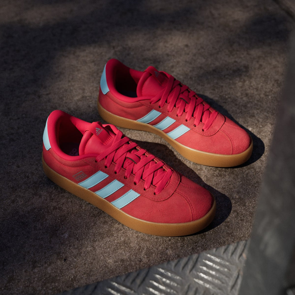 Adidas Women's VL Court 3.0 Shoes - Pure Ruby / Bliss Blue / Tech Grey Metallic - Image 5