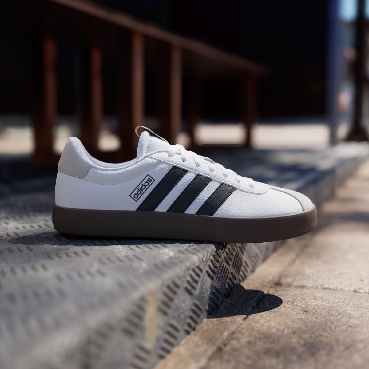 Adidas Men's VL Court 3.0 Shoes - Cloud White / Core Black / Grey One - Image 3