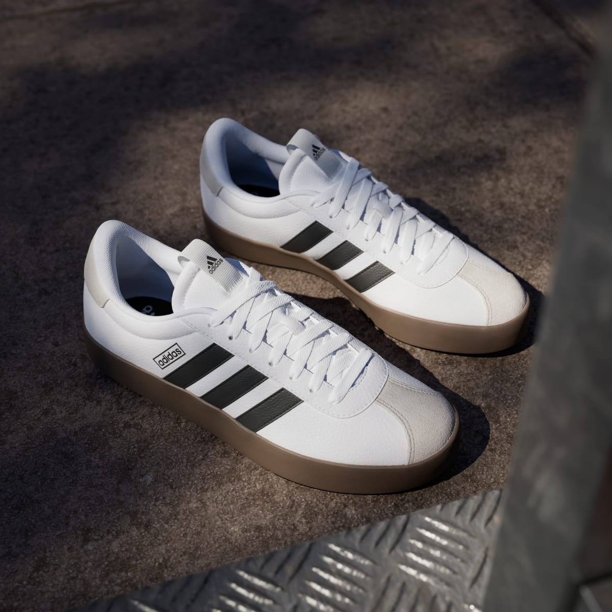 Adidas Men's VL Court 3.0 Shoes - Cloud White / Core Black / Grey One - Image 5