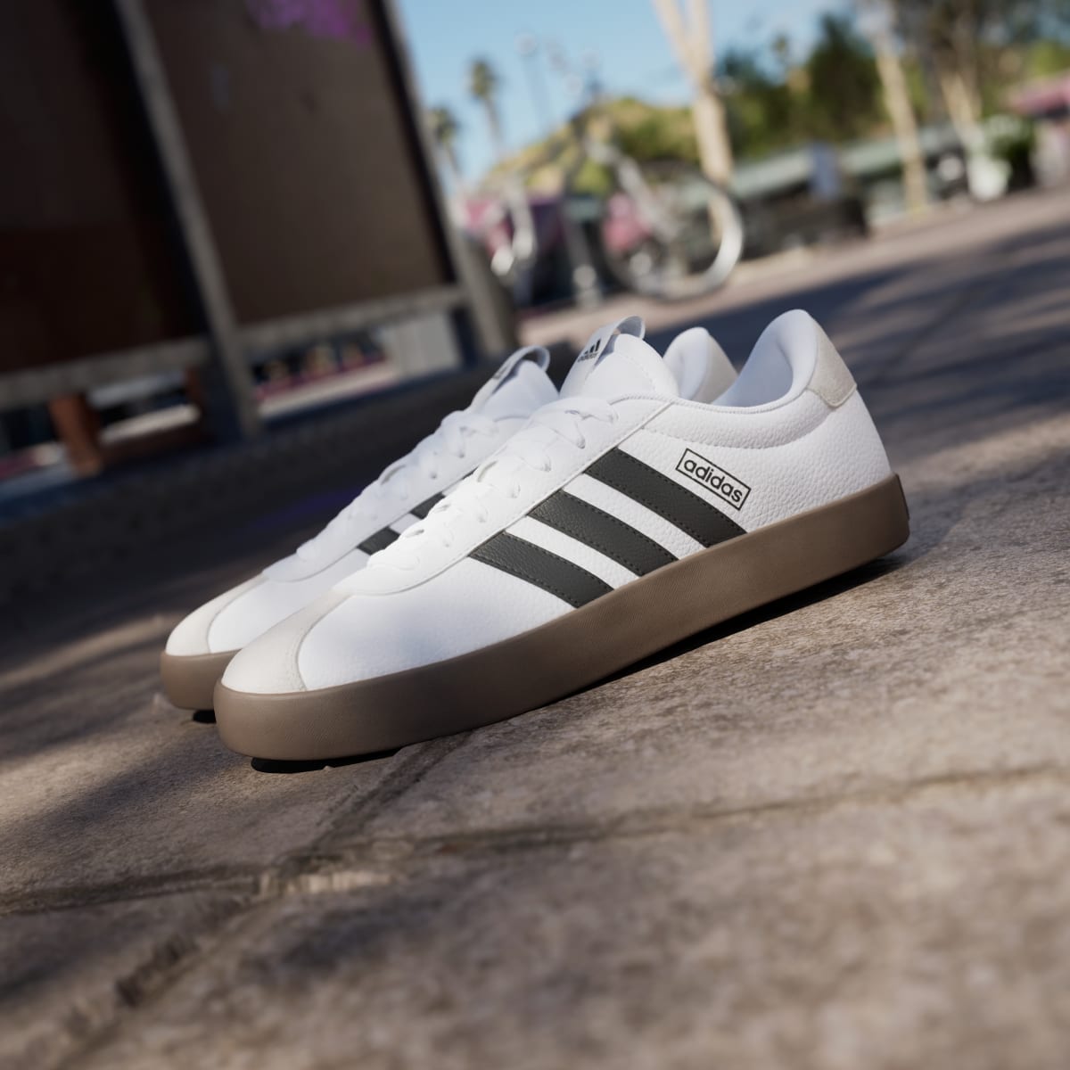 Adidas Men's VL Court 3.0 Shoes - Cloud White / Core Black / Grey One - Image 8