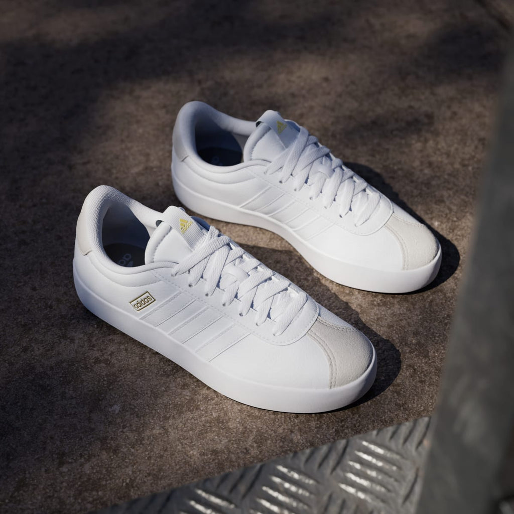Adidas Women's VL Court 3.0 Shoes - Cloud White / Cloud White / Grey One - Image 5