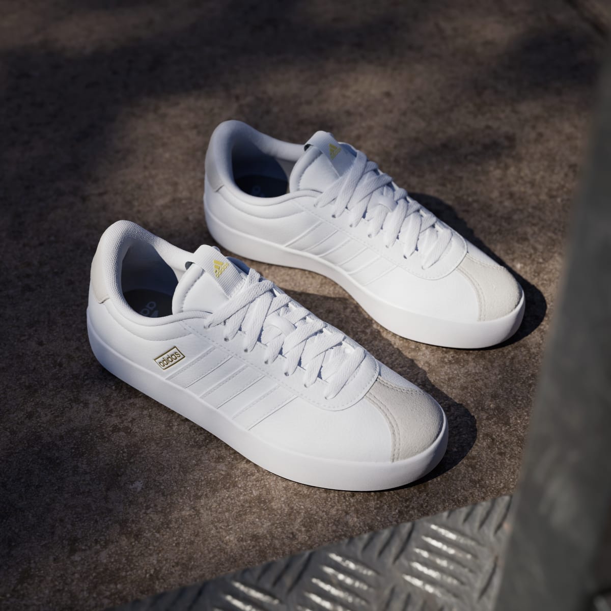 Adidas Women's VL Court 3.0 Shoes - Cloud White / Cloud White / Grey One - Image 5