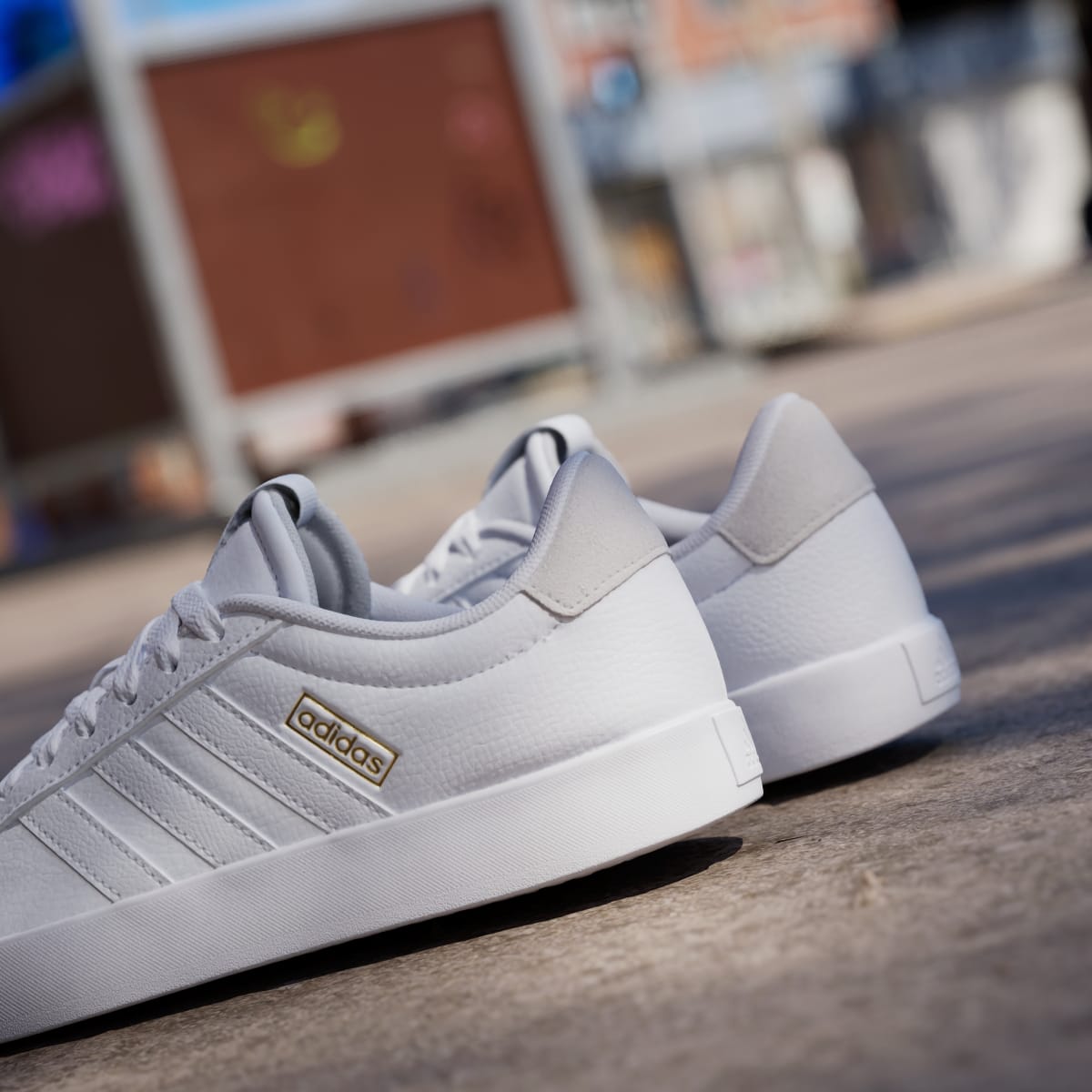 Adidas Women's VL Court 3.0 Shoes - Cloud White / Cloud White / Grey One - Image 9