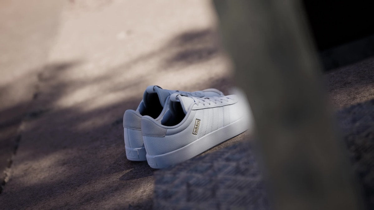 Adidas Women's VL Court 3.0 Shoes - Cloud White / Cloud White / Grey One - Image 2