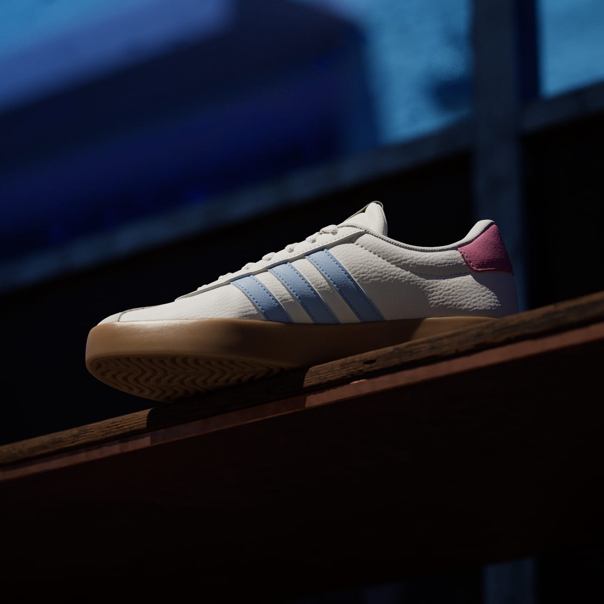 Adidas Women's VL Court 3.0 Shoes - Core White / Clear Sky / Bliss Pink - Image 7