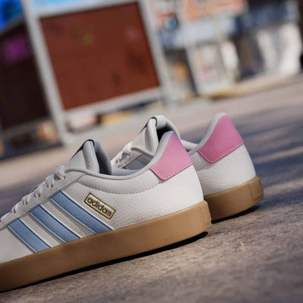 Adidas Women's VL Court 3.0 Shoes - Core White / Clear Sky / Bliss Pink - Image 9