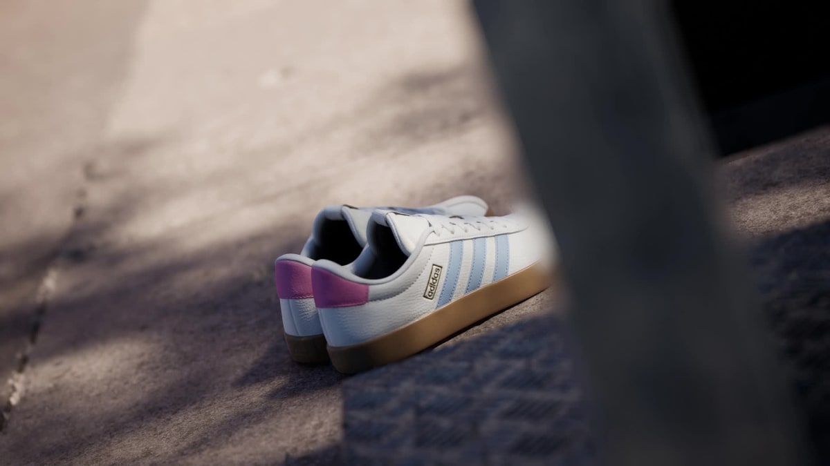 Adidas Women's VL Court 3.0 Shoes - Core White / Clear Sky / Bliss Pink - Image 2