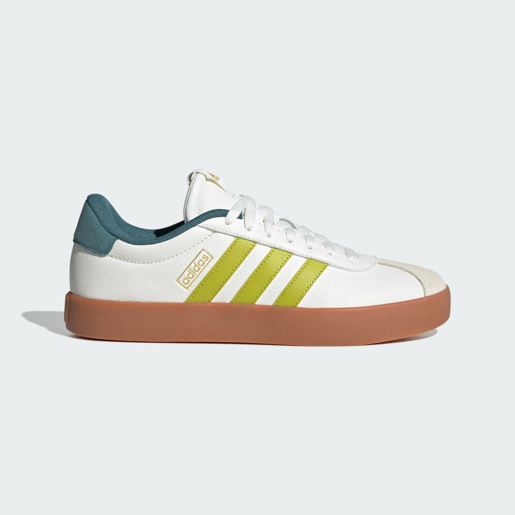 Adidas Women's VL Court 3.0 Shoes - Core White / Preloved Lime / Preloved Teal - Image 1