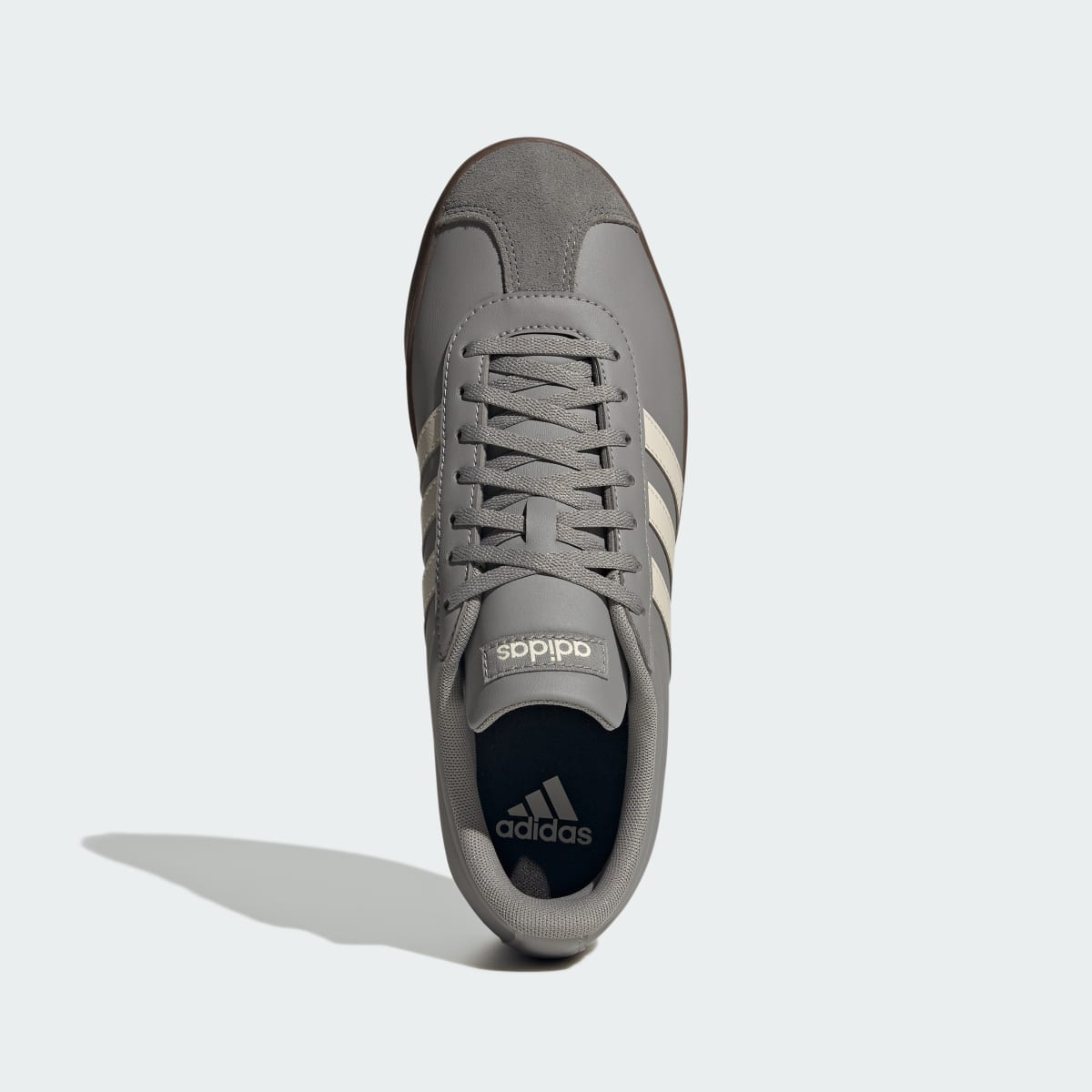 Adidas Men's VL Court Base Shoes - Charcoal Solid Grey / Alumina / Grey Four - Image 2