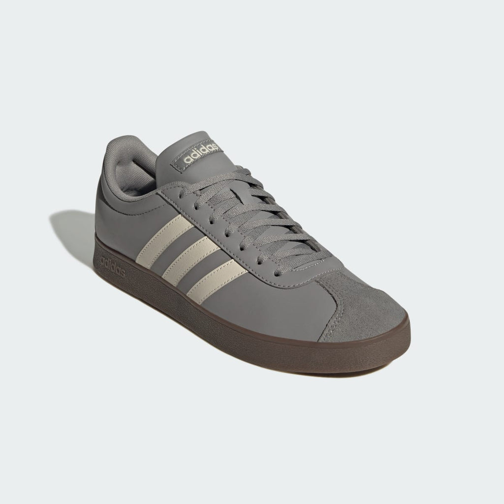 Adidas Men's VL Court Base Shoes - Charcoal Solid Grey / Alumina / Grey Four - Image 4