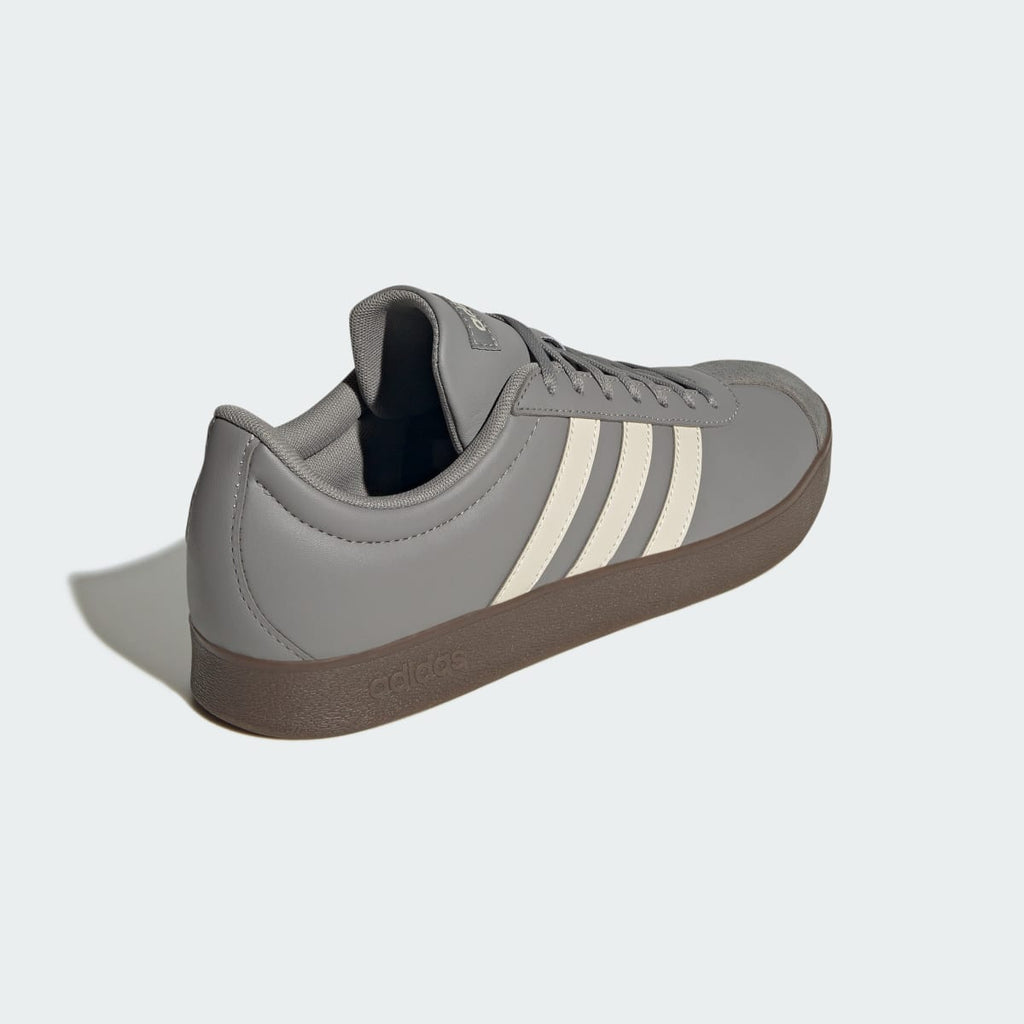 Adidas Men's VL Court Base Shoes - Charcoal Solid Grey / Alumina / Grey Four - Image 5