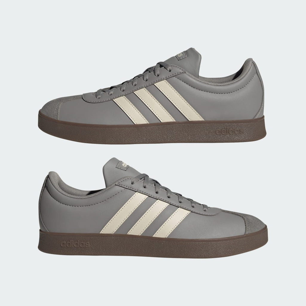 Adidas Men's VL Court Base Shoes - Charcoal Solid Grey / Alumina / Grey Four - Image 7