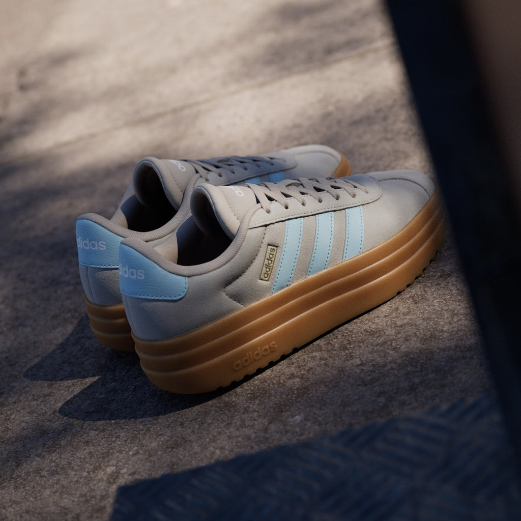 Adidas Women's VL Court Bold Shoes - Wonder Beige / Ice Blue / Gold Metallic - Image 6