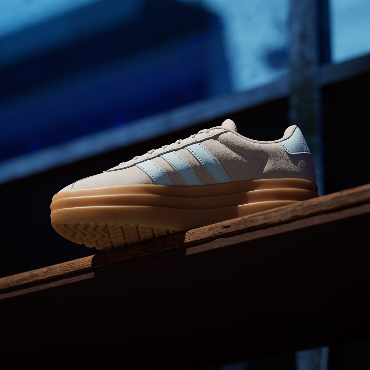 Adidas Women's VL Court Bold Shoes - Wonder Beige / Ice Blue / Gold Metallic - Image 7