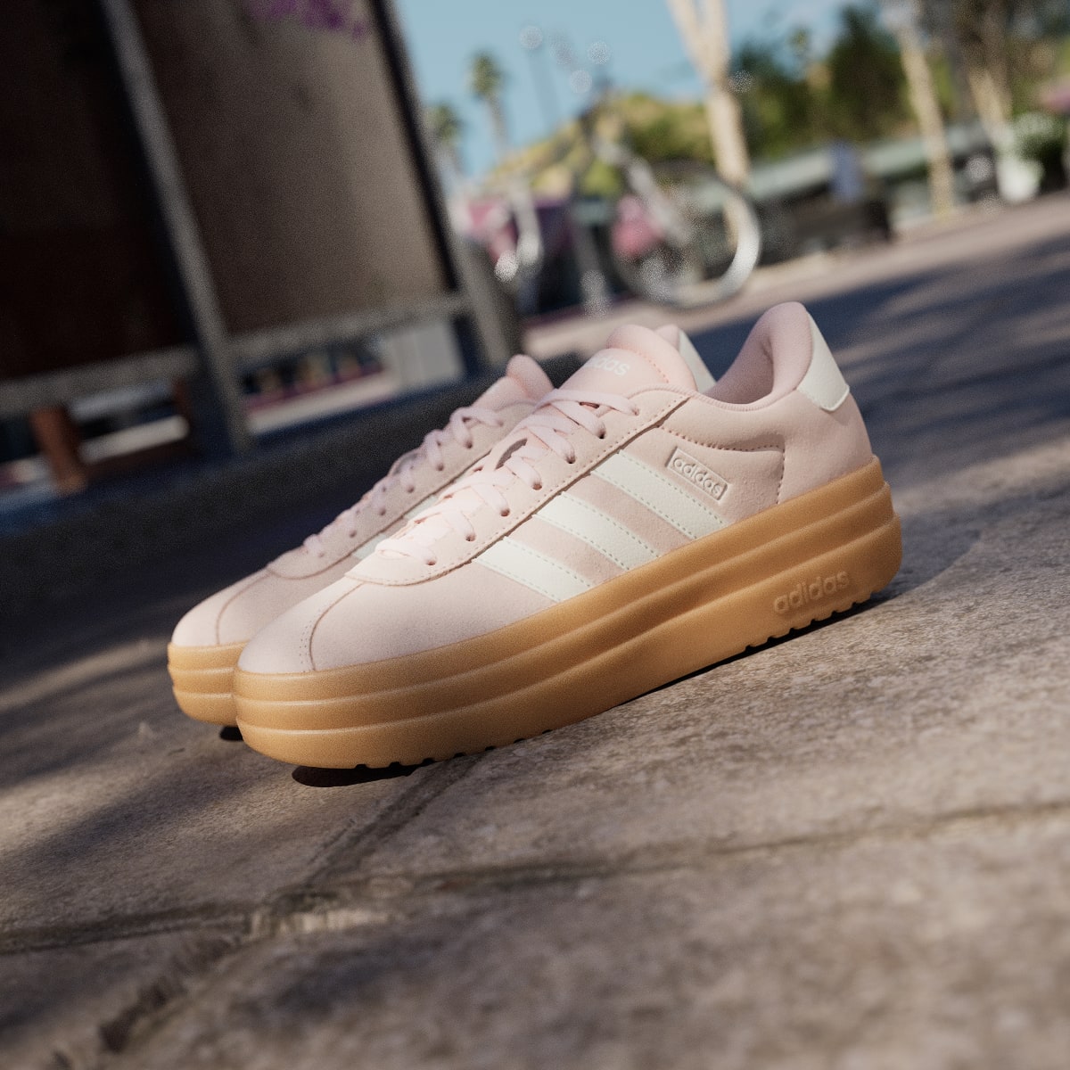 Adidas Women's VL Court Bold Shoes - Blush Pink / Off White / Gum - Image 8