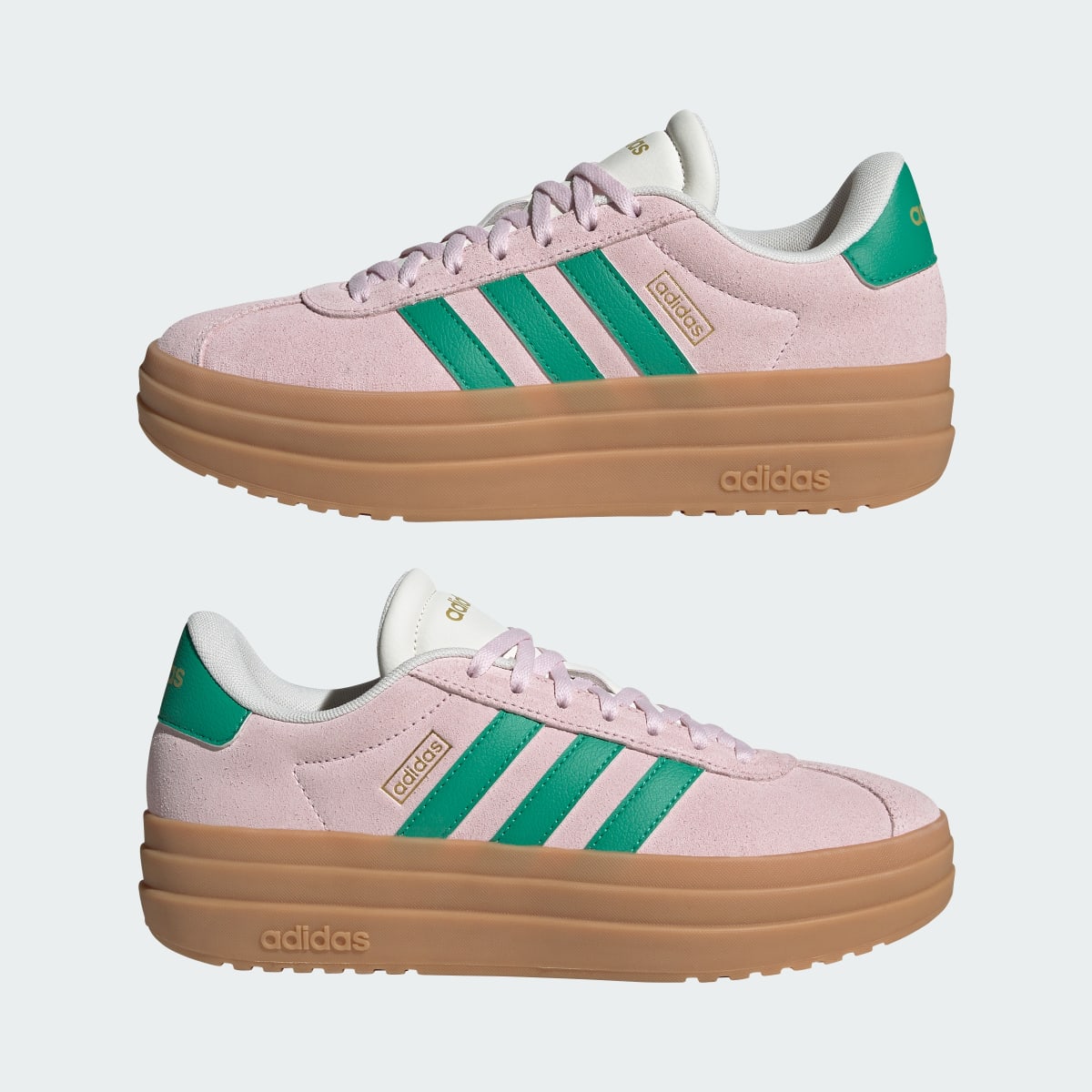 Adidas Women's VL Court Bold Shoes - Clear Pink / Court Green / Core White - Image 7