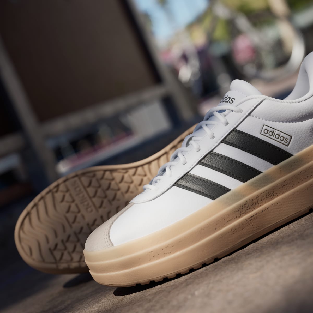 Adidas Women's VL Court Bold Shoes - Cloud White / Core Black / Wonder Beige - Image 10