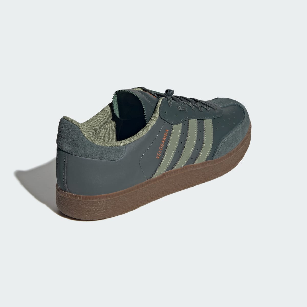 Adidas Men's Velosamba Leather Shoes - Legend Ivy / Tent Green / Thermal Gold Met. - Image 6