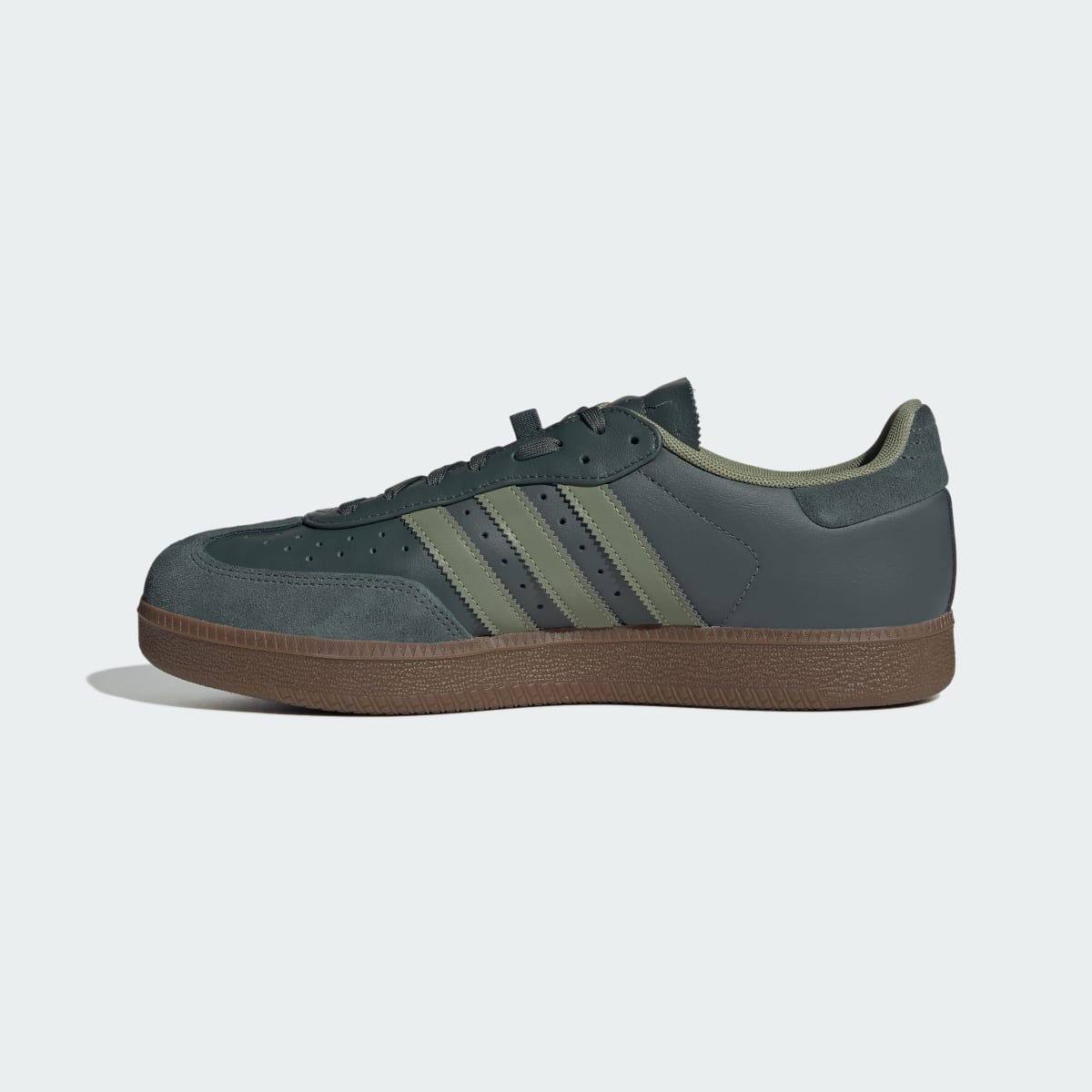 Adidas Men's Velosamba Leather Shoes - Legend Ivy / Tent Green / Thermal Gold Met. - Image 7
