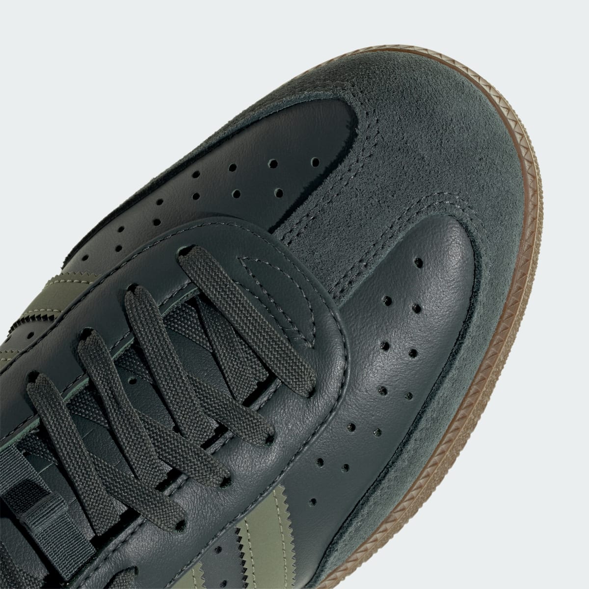 Adidas Men's Velosamba Leather Shoes - Legend Ivy / Tent Green / Thermal Gold Met. - Image 10