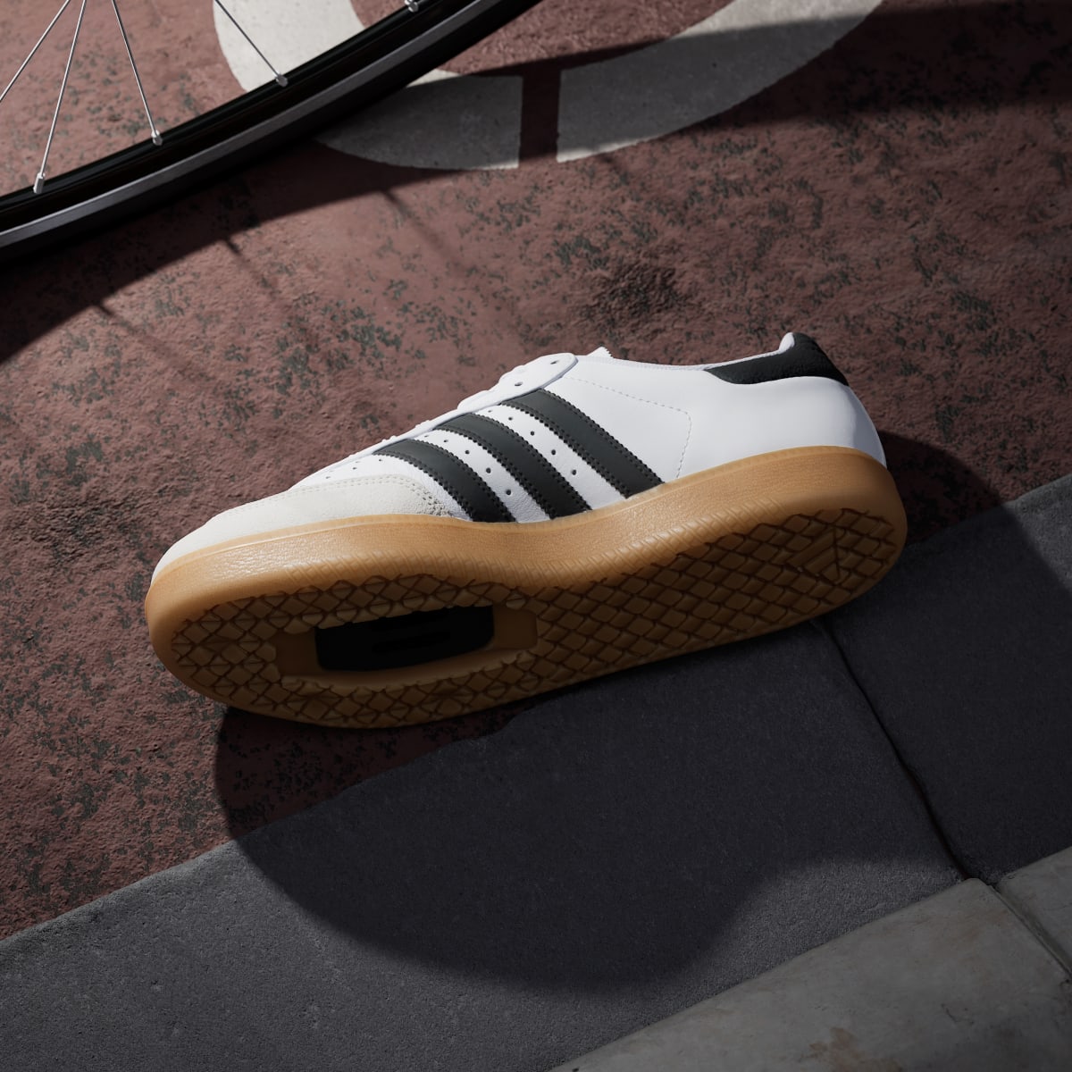 Adidas Men's Velosamba Leather Shoes - Cloud White / Core Black / Gold Metallic - Image 7