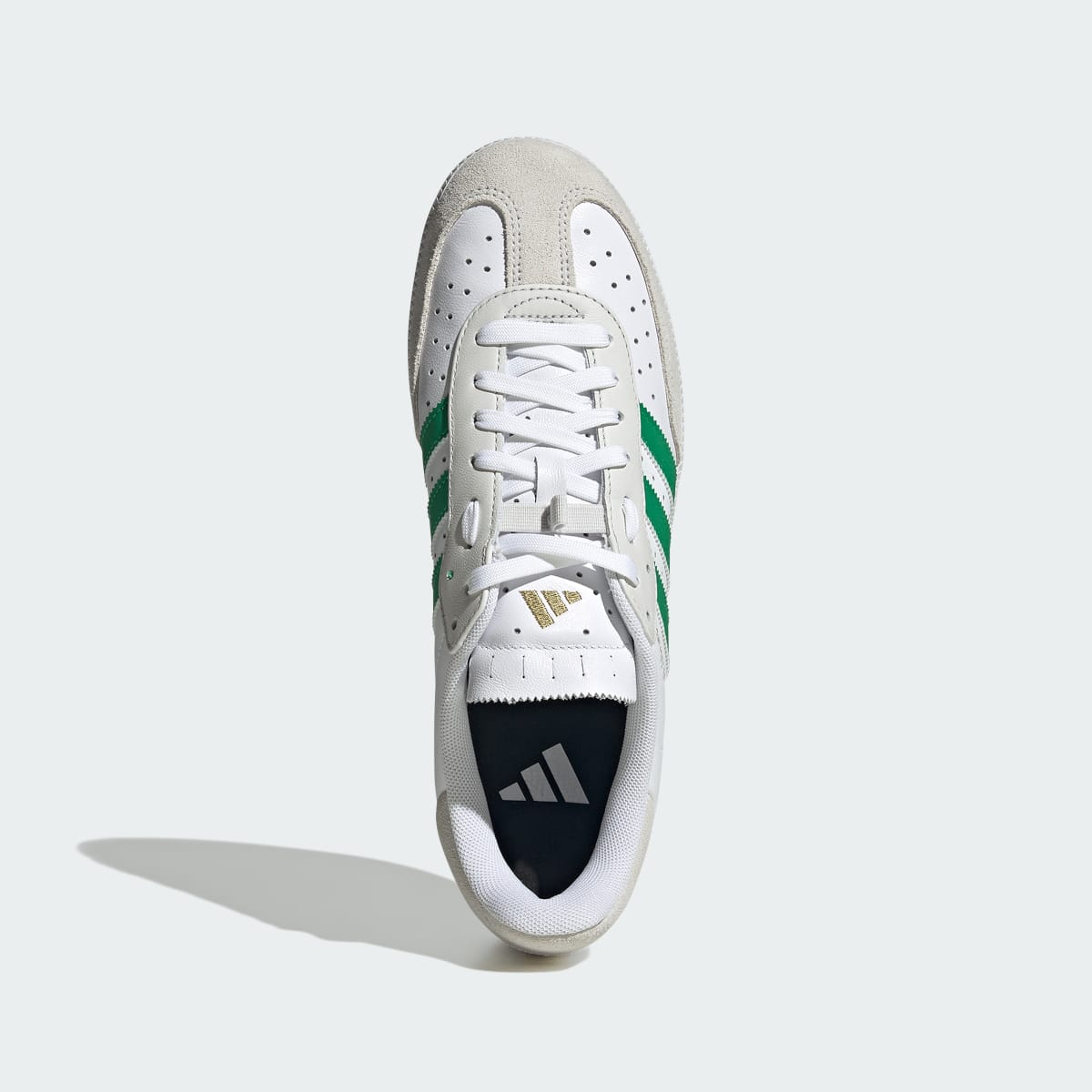 Adidas Men's Velosamba Leather Shoes - Cloud White / Green / Thermal Chrome - Image 3