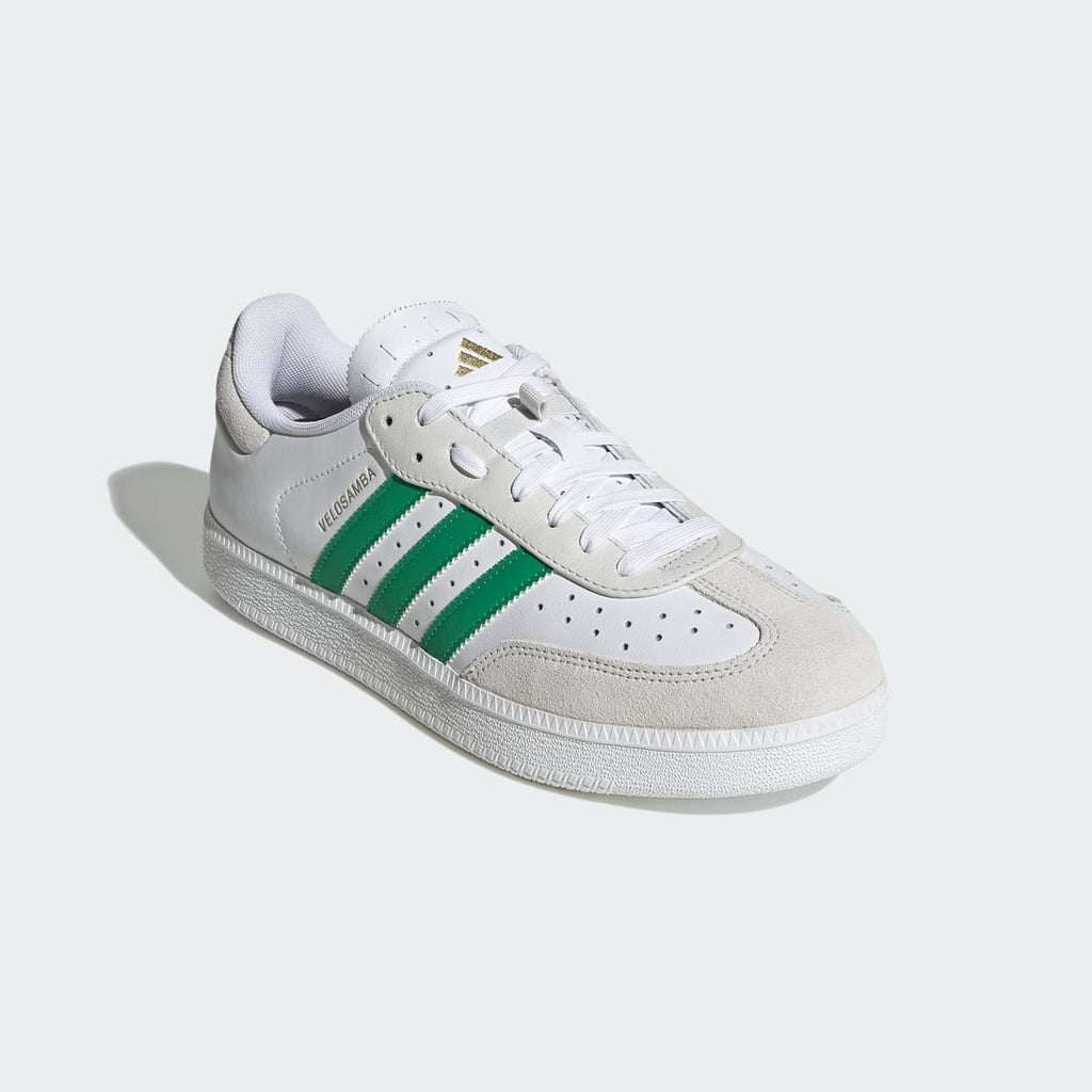 Adidas Men's Velosamba Leather Shoes - Cloud White / Green / Thermal Chrome - Image 5