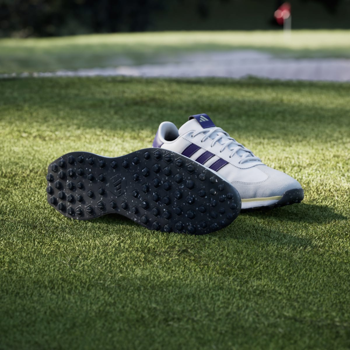 Adidas Men's Washington Huskies S2G 26 Textile Spikeless Golf Shoes - Cloud White / None / None - Image 4
