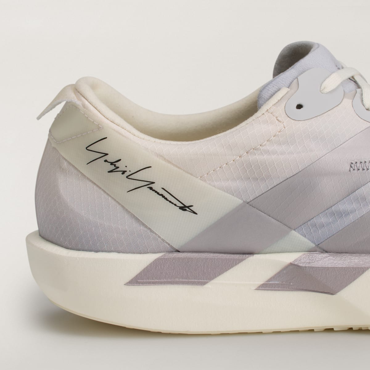 Adidas Men's Y-3 ADIOS 9 Sneakers - Chalk White / Taupe Met. / Light Solid Grey - Image 8