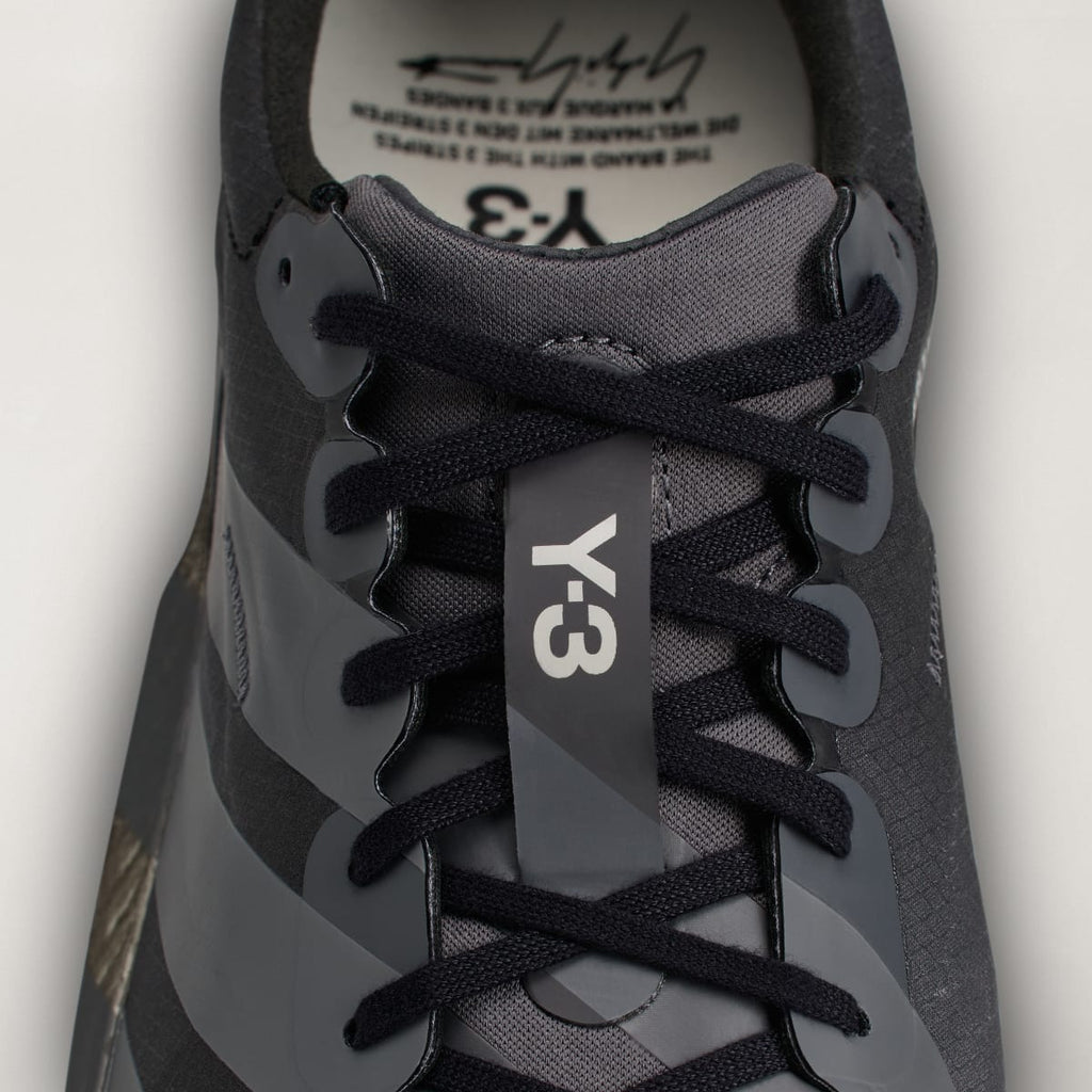 Adidas Men's Y-3 ADIOS 9 sneakers - Black / Grey Five / Off White - Image 8