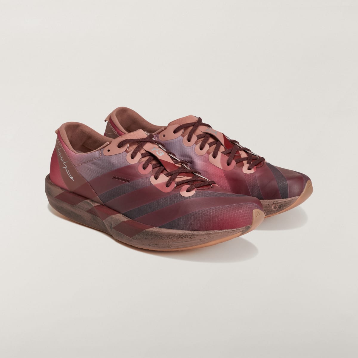 Adidas Men's Y-3 ADIOS 9 sneakers - Warm Clay / Night Red / Active Maroon - Image 2