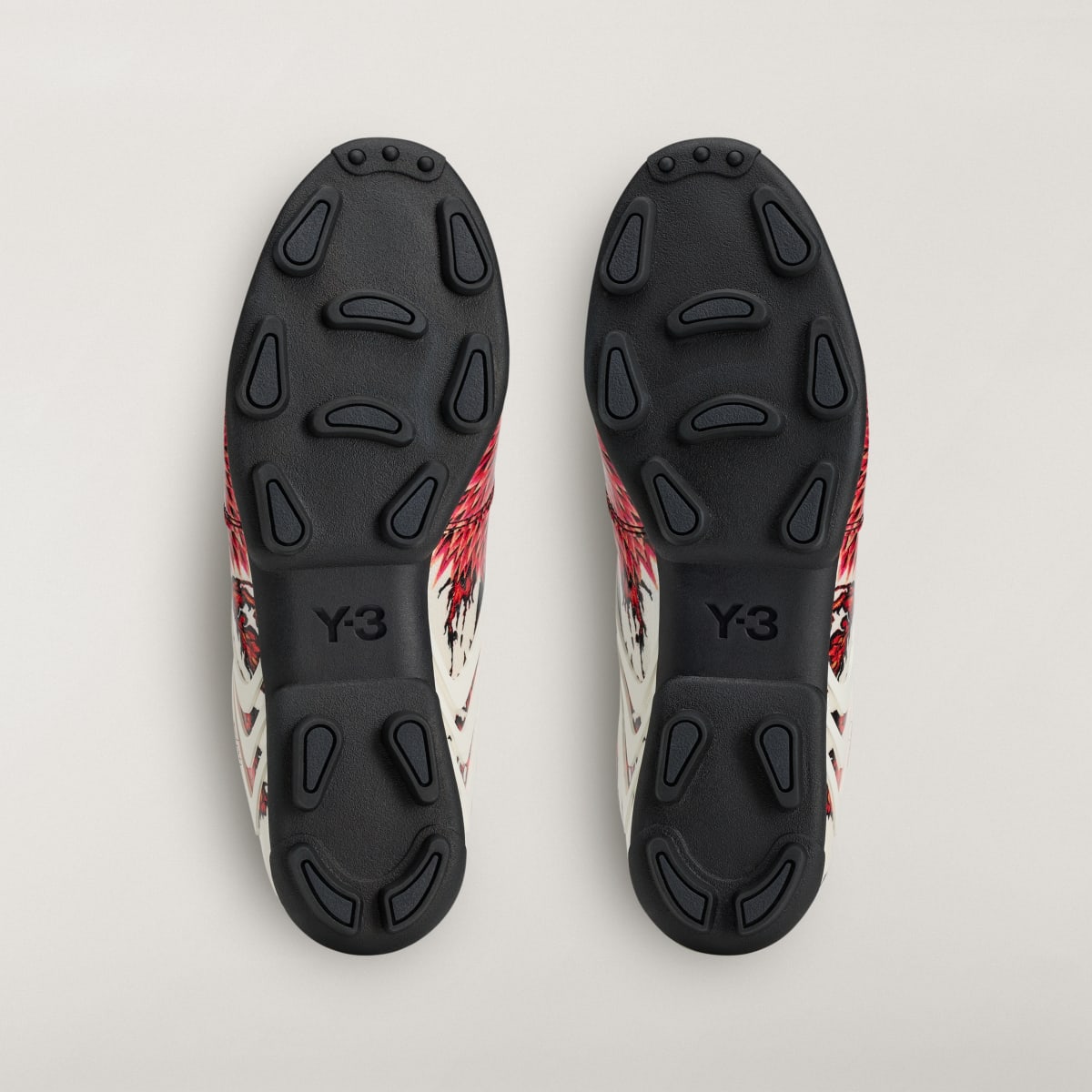 Adidas Men's Y-3 F50 TUNIT Shoes - Black / Off White / Active Maroon - Image 3