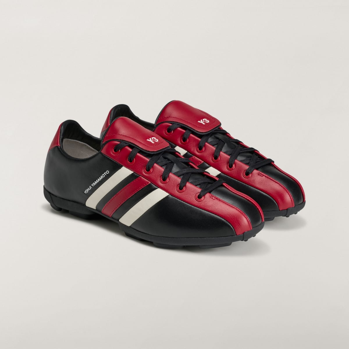 Adidas Women's Y-3 FIELD Trainers - Black / Active Maroon / Off White - Image 5