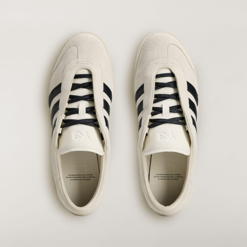 Adidas Men's Y-3 GAZELLE Shoes - Off White / Off White / Black - Image 3