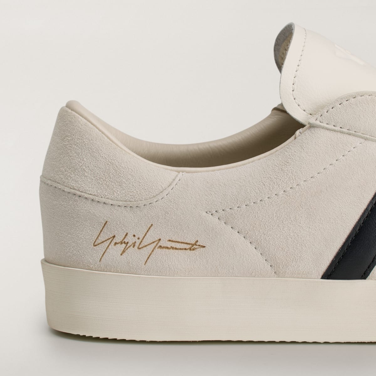 Adidas Men's Y-3 GAZELLE Shoes - Off White / Off White / Black - Image 8
