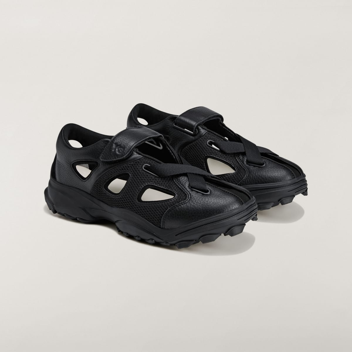 Adidas Women's Y-3 GSG9 SANDAL - Black / Black / Black - Image 4